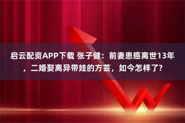 启云配资APP下载 张子健：前妻患癌离世13年，二婚娶离异带娃的方芸，如今怎样了?