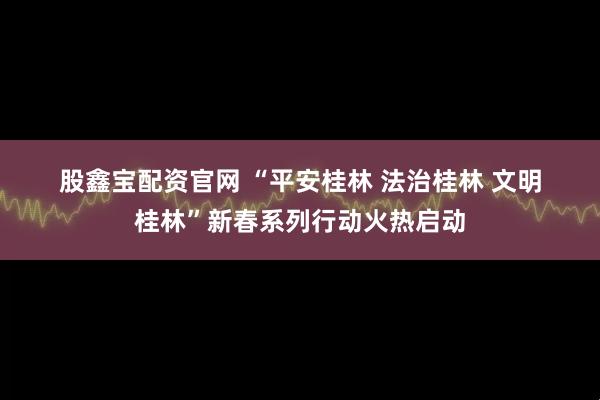 股鑫宝配资官网 “平安桂林 法治桂林 文明桂林”新春系列行动火热启动